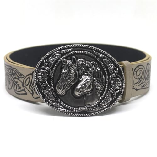 Western Leathers Buckle Belts Metal Buckle Belt Vintage Engraved Buckle Belt for Men Jeans Decoration4