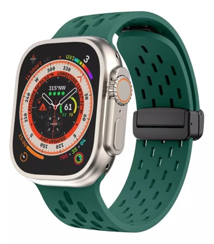 Pulseira De Silicone Esportiva Furos Com Fecho Magnetico Marca 123smart 123-mag-22 Compativel Com IW