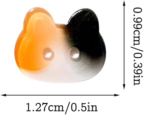 Cute Cat Buttons for Sewing(Set of 48) - Assorted Small Resin Buttons,2 Holes,Suitable for Sewing,Knitting,Crafts,Decoration & DIY Projects