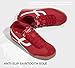 LUCKY STEP Women's Retro Fashion Sneakers Thin Sole Casual Walking Lightweight Tennis Trainers Running Gym Workout Classic Comfortable Athletic Shoes(Red,8.5)