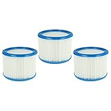 vhbw Filterset 3x Faltenfilter kompatibel mit Makita VC2012L, VC2511, VC2512L, VC3011L, VC3012L Nass- und Trockensauger - Filter, Patronenfilter