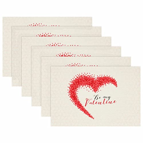 Sets de table pour protéger la table de la chaleur Creative Hearts Be My antidérapant 6x - 6