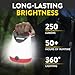 Eveready LED Camping Lantern X-250 (2-Pack), Super Bright Tent Lights, Rugged Water Resistant LED Lanterns, 100 Hour Run-time (Batteries Included), Red and Black