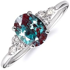 s925 silver plated white gold-06.Alexandrite