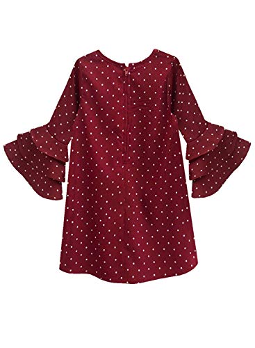 Image of A.T.U.N. (ALL THINGS UBER NICE) Girls Cotton A-Line Knee Length Long Sleeve Casual Dress