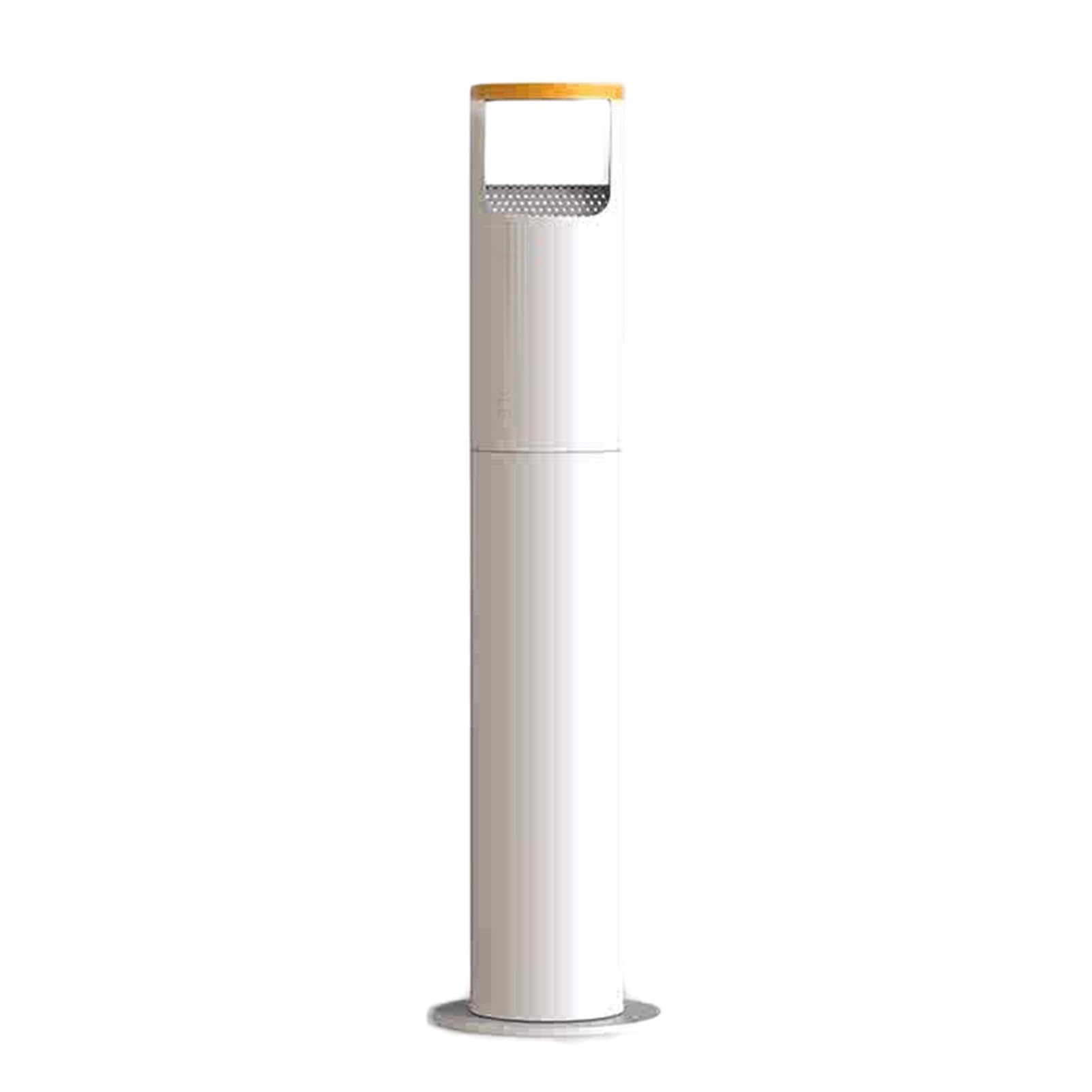 Cendrier de sol contre la pollution des mégots avec bac intérieur amovible blanc