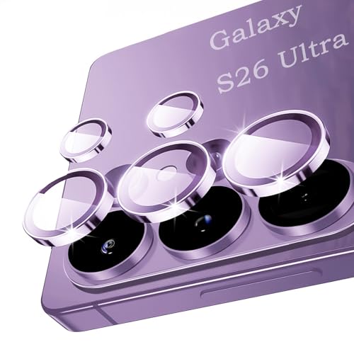 AFENGBOX 2 Pièces Protection Caméra pour Samsung Galaxy S26 Ultra,Verre Trempé 9H HD Objectif Anti-Rayures Appareil Photo Protection Accessoires pour...