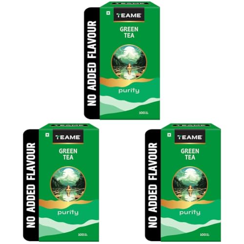 Image of TE-A-ME Green Tea 100 Bags | Green Tea 100 Bags Env | No Added Flavour (Pack of 3)