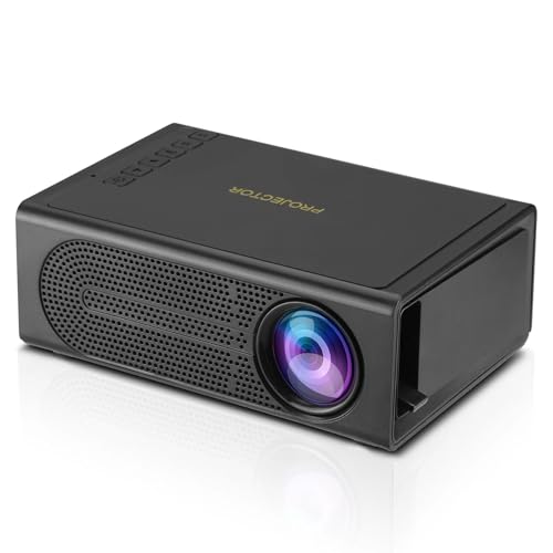 Mini Portable Projector,Movie Projector for Kids, Mini Projector Supported HD 1080P, Small Portable Movie Projector for Outdoor Projector use in Camping, Home Theater Video Projector (Black)