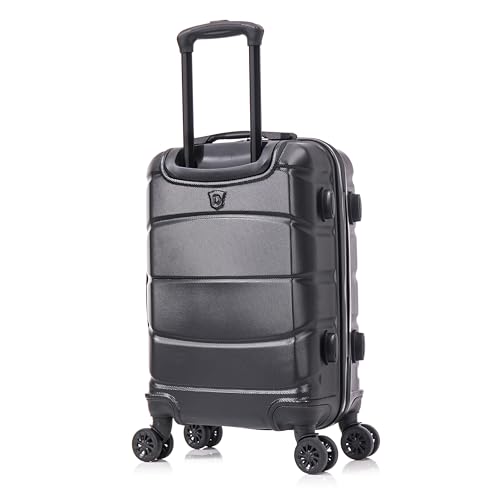 Image of DUKAP SENSE 20-Inch Carry-On Hardside Spinner Luggage Durable Zipper Black