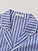 Latuza Men's Button Up Pajama Shirt Cotton Long Sleeve Sleep Shirt, Blue Stripe, Large