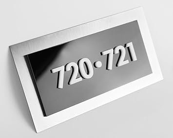 CRAFTEEZY Customised Door Number Name Plate For Flat Apartment Office Home (7 x 3.5 Inch)