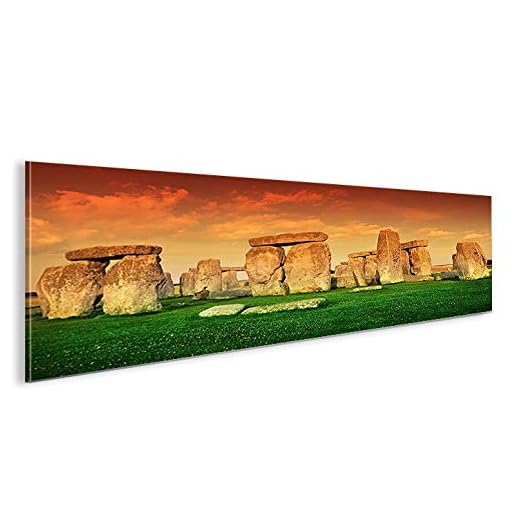 Imagen imágenes en lienzo STONEHENGE V3 panorámico XXL Póster Lienzo Cuadro de decoración salón Marca Islandburner