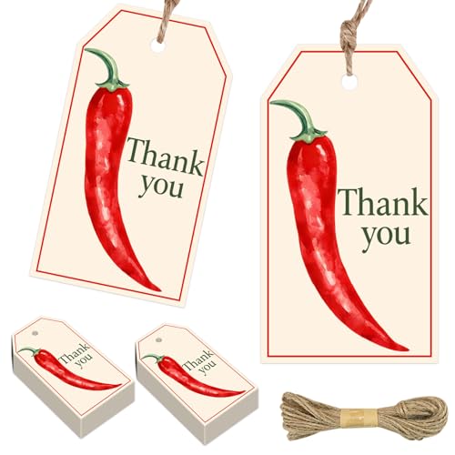 Étiquettes de remerciement piment pour embellir vos paquets cadeaux d'anniversaire