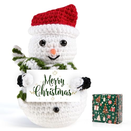 Lednica Merry Christmas Crochet Gifts for Women Men, Xmas Handmade