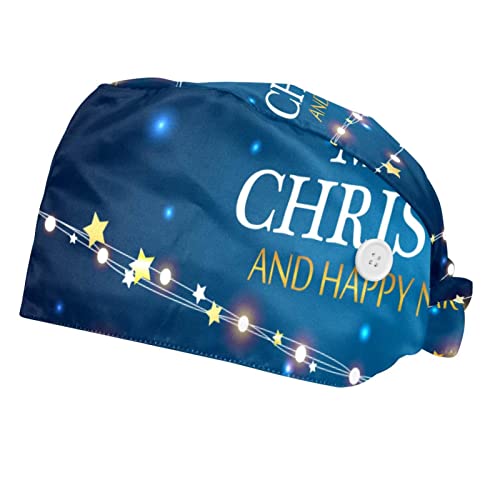 Chapeaux de Travail Noël Casquette pour Hommes Femmes Couvre-Chef Unisexe Étoiles
