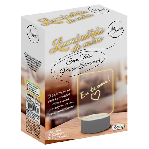 Luminária de Mesa 3D LED Criativa Escrever + Caneta