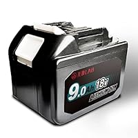 互換ラボ マキタ MAKITA 互換 バッテリー 18V 6.0 Ah 6000 mah 9.0 Ah 9000 mah Waitley 互換LAB LED デジタル残量表示 WTL1860 WTL1890 MAKITA BL1830B BL1850B BL1860B 対応 電動工具用 (9.0Ah, 1個)