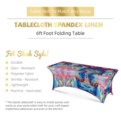 Nappe de table extensible infroissable motif musique pour fête - 6