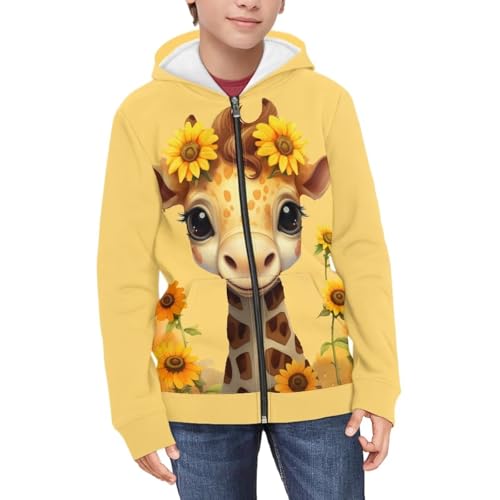 Upetstory Kids Zip Up Hoodie Fashion Hooded Sweatshirt for Girls Boys Size 6-163