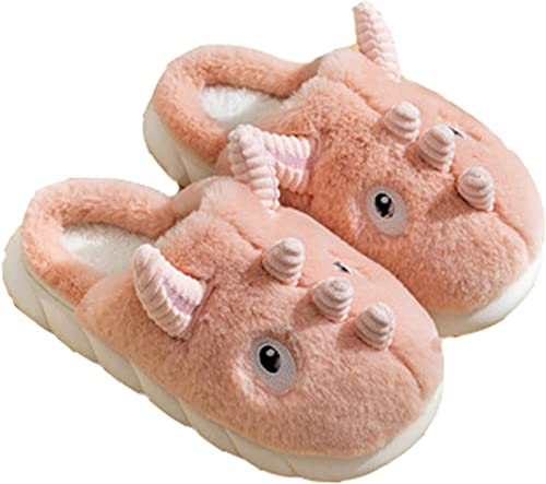 Chaussons en peluche pour femme pantoufles animaux tigre et cochon en coton