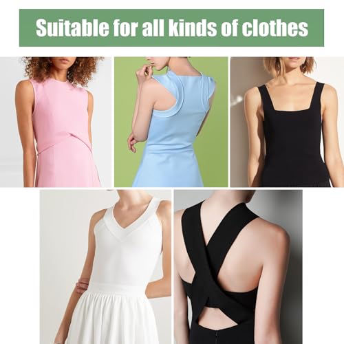 SHEHARUHI 18 Pcs Bra Straps Clips Adjustable Non Slip Bra Clips for Racerback Bra Straps Holder Bra Extenders 2/3 Hook - Thumbnail 6