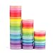 Produktbild Tebery 60x Washi Tape set 3DIY Dekorative Regenbogen Klebeband Dekobänder Aufkleber 3mmx5m,5mmx5m,7.5mmx5m (Mehrfarben)