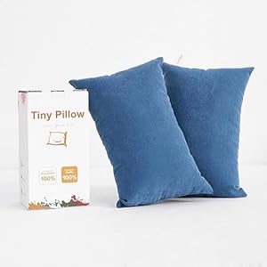   BEDSUM-2-Pack-Tiny-Pillows-11x7-Microfiber-Mini-Pillows-for-Travel-Pets-Soft-and-Machine-Washable-Small-Pillows-for-Neck-Wrist-and-Knee-Comfort-Denim-Blue