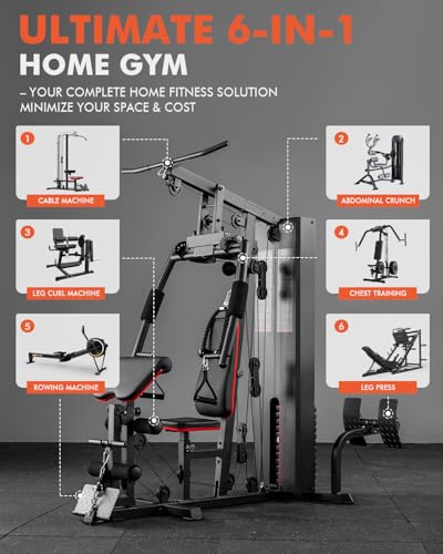 Mikolo HGS Pro 10-in-1 Home Gym, 154 lb Stack