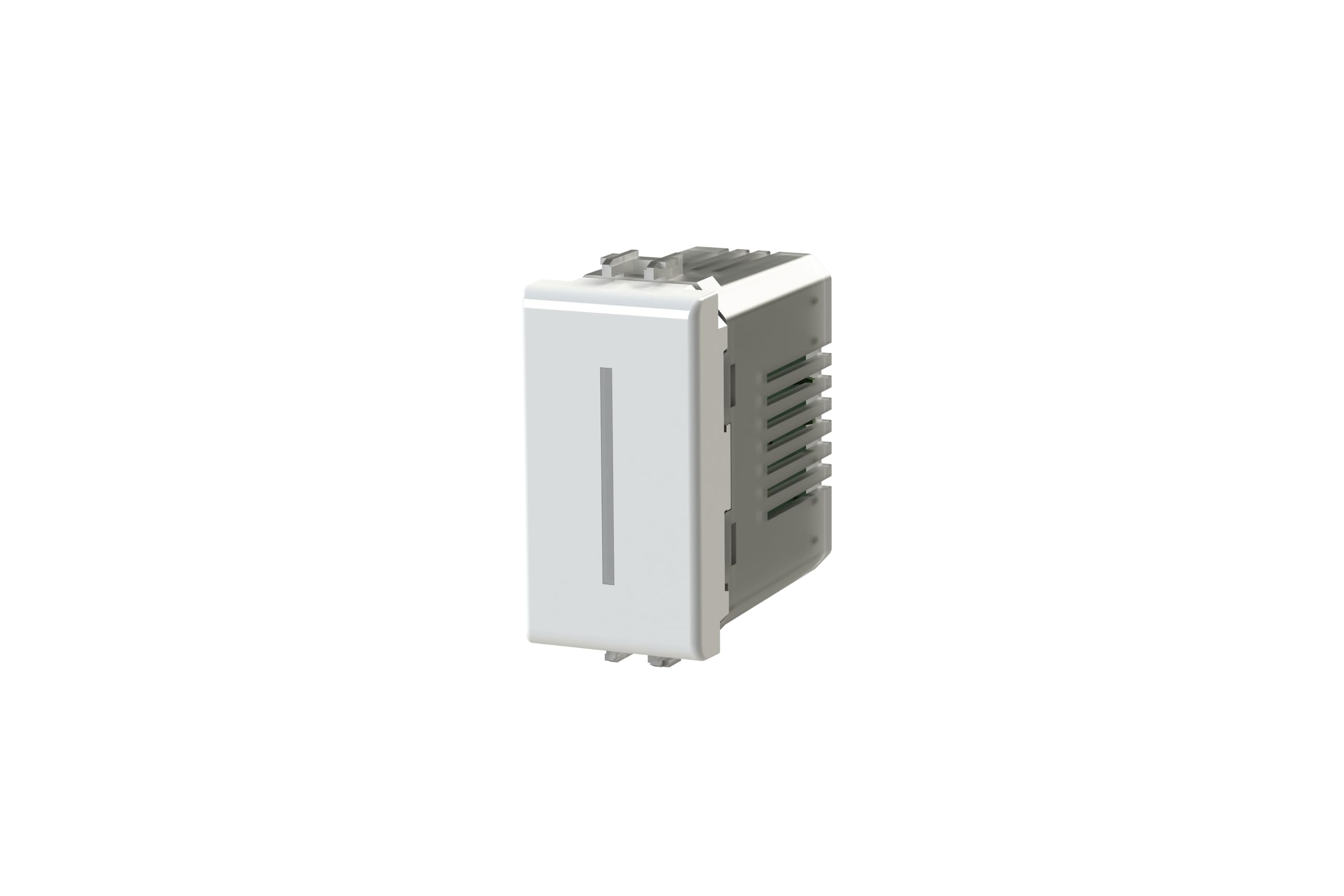 4Box Presa Bipasso con Due Copriforo, compatibile con Bticino LivingLIght Bianca