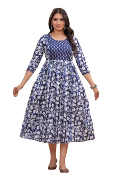 tropwear Women's Comfortable Maternity Feeding Rayon Anarkali Kurta Dress with Both Side Zippers | Pre and Post-Pregnancy & Nursing Mom Dress-picture-40