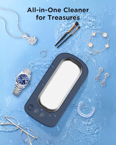 Image of Ultrasonic Jewelry Cleaner Machine: 48kHz 5Min Shine,7Min DeepClean