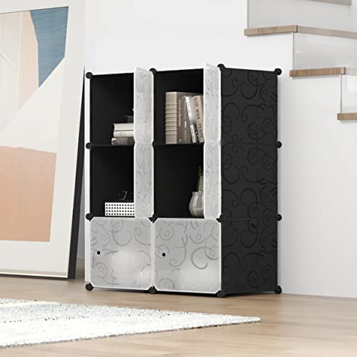 Bastuo Cube Storage Organizer, 6-Cube Closet Shelves Modular Storage Cabinet Units, Diy Plastic Storage Cube Organizerv Bookcase Shelves Organizer With Doors For Livingroom, Bedroom And Office #TOP7