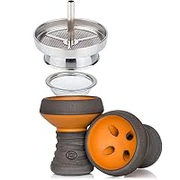 KS Appo Death Edition Shisha Kopf – Massiver Steinkopf, Handgemacht In Deutschland, Mit Gratis Sieb & Kaminaufsatz