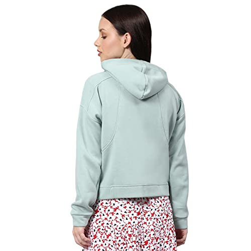 Image of Campus Sutra Women's Cotton High Neck Sweatshirt