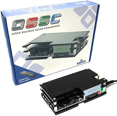 Kaico Edition OSSC Open Source Scan Converter 1.6 with SCART, Component and VGA to HDMI for Retro Gaming. Line Multiplier upscaler Perfect for Zero lag RGB Retro Gaming