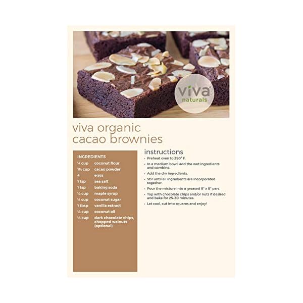 Viva-Naturals-1-Best-Selling-Certified-Organic-Cacao-Powder-from-Superior-Criollo-Beans-1-LB-Bag Viva Naturals Organic Cacao Powder, 1lb - Unsweetened Cacao Powder With Rich Dark Chocolate Flavor, Perfect for Baking & Smoothies, Non-GMO, Certified Vegan & Gluten-Free, 454 g