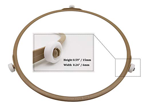 Microwave Glass Turntable Plate Roller Support Wheel Ring, Wheels Height 0.59\" / 15mm, Outer Diamater 8.7\" / 221mm - 2Pcs - Thumbnail 3