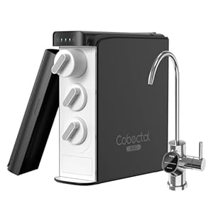 Cobectal Under Sink Reverse Osmosis System, 800GPD, Dual RO Membranes, 3:1 Pure to Drain, Tankless Reverse Osmosis System with Smart Faucet, Reduces PFAS TDS & Chlorine