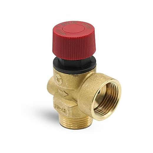 DOJA Barcelona Válvula de seguridad para caldera con rosca | 1 unidad | 1/2" | 3 bar | válvula de seguridad para calefacción, válvula de presión de agua | reductor de presión para calderas de aceite |