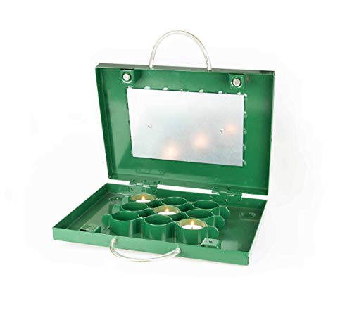 Teelichtheizung-Fuß-und Kanzelheizung Heizung, Grün, ca. 30 cm x 28 cm x 5 cm