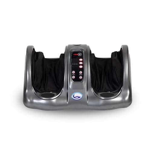 Image of ARG Healthcare Foot Massager Machine With Kneading, Rollers & Heating Function | 3 Intensity Level With Custom Settings | Corded Electric Foot, Leg Massager fot Pain Relief Also used as Calf, Arm, Thighs Message (Silver)