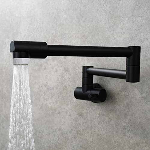 SBSSYVLMV Grifo for llenado de ollas, Montaje en Pared, Boquilla Doble articulación, Grifo Cocina, Modo Dual, grifos Agua fría, rotación, Mezclador
