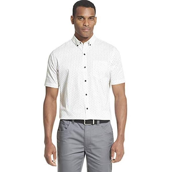 Van Heusen Herr Flex Stretch Kortärmad Icke-järn skjorta knapp