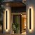 pedforn 2pcs 24in Modern Outdoor Wall Light, IP65 Waterproof Outdoor Wall Sconce, 3000K-6000K Dimmable LED Black Garage Lights, Exterior Wall Lighting, Anti-Rust Linear Long Outdoor Light