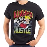 Dennis The Menace Always Hustle Mens Graphic T Shirt Tees Black