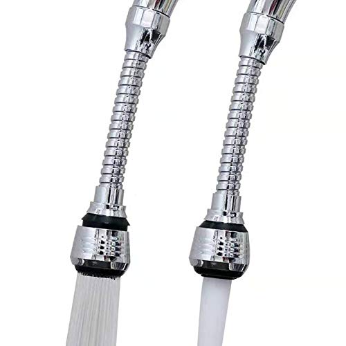 360 Rotate Swivel Faucet Sprayer Attachment Kitchen Faucet Aerator Water Saving Tap Aerator Diffuser Faucet Nozzle Filter Adapter with 2 Function Sink Sprayer Attachment (Long Style 1PC)