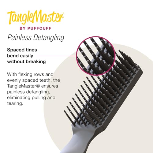 Brosse démêlante PuffCuff TangleMaster design ergonomique sans douleur - 3
