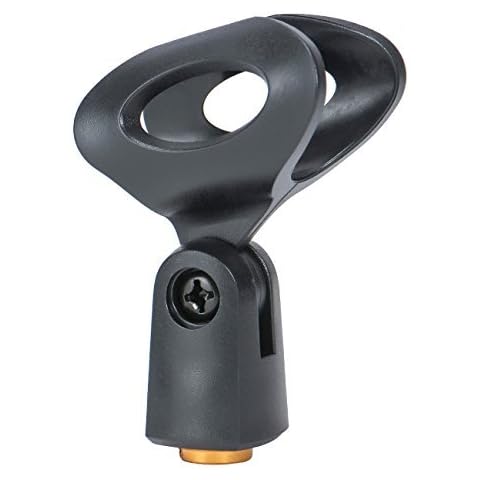 Bearstar 2-Pack Plastic Small Microphone Clip for all Wired Microphone Transmitters such as Sm57 Sm58 Sm86 Sm87,Fit with Dynamic Microphone Cover