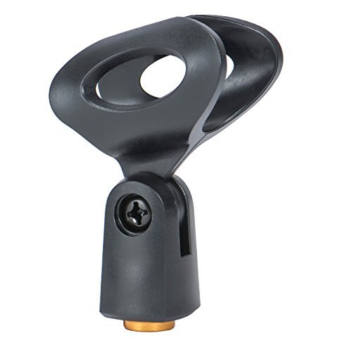 Bearstar 2-Pack Plastic Small Microphone Clip for all Wired Microphone Transmitters such as Sm57 Sm58 Sm86 Sm87,Fit with Dynamic Microphone